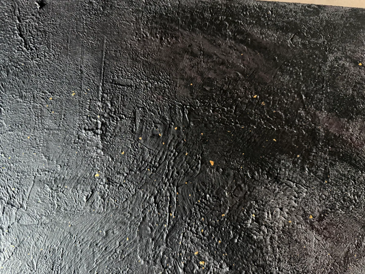 Surface detail — Celestial Plan by Alyne Perfeito, 50 x 70 cm (19.7 x 27.6 in)