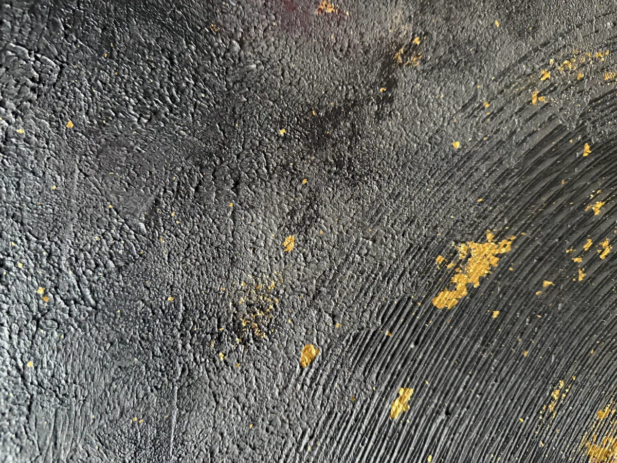 Surface detail — Celestial Plan by Alyne Perfeito, 50 x 70 cm (19.7 x 27.6 in)