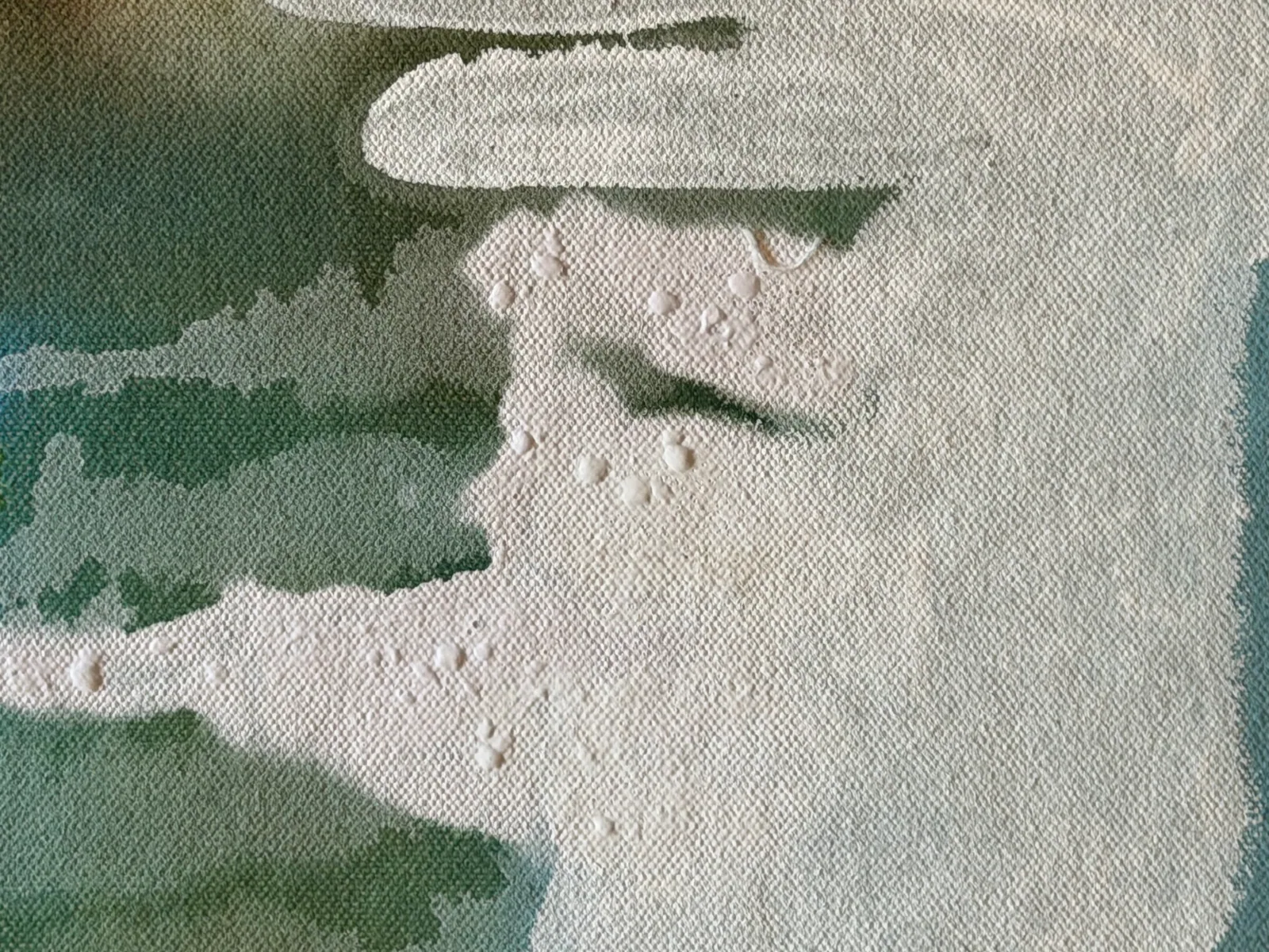 Detail of Prism Garden (100 x 100 cm / 39.4 x 39.4 in), acrylic on canvas — Alyne Perfeito, Perfeito Studio