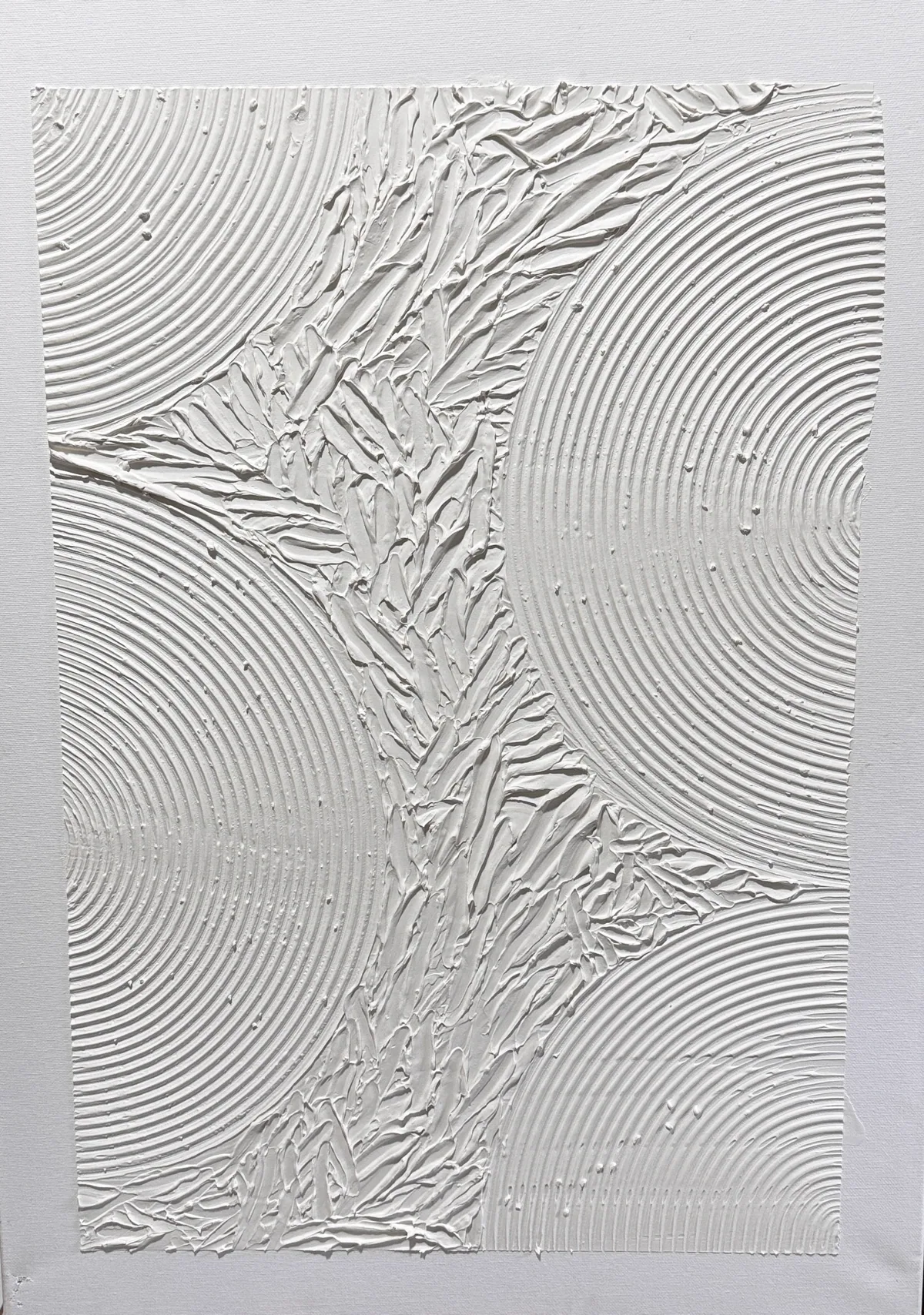 Echo of Silence — original mixed-media artwork by Alyne Perfeito, 50 x 70 cm (19.7 x 27.6 in), Matter & Silence series