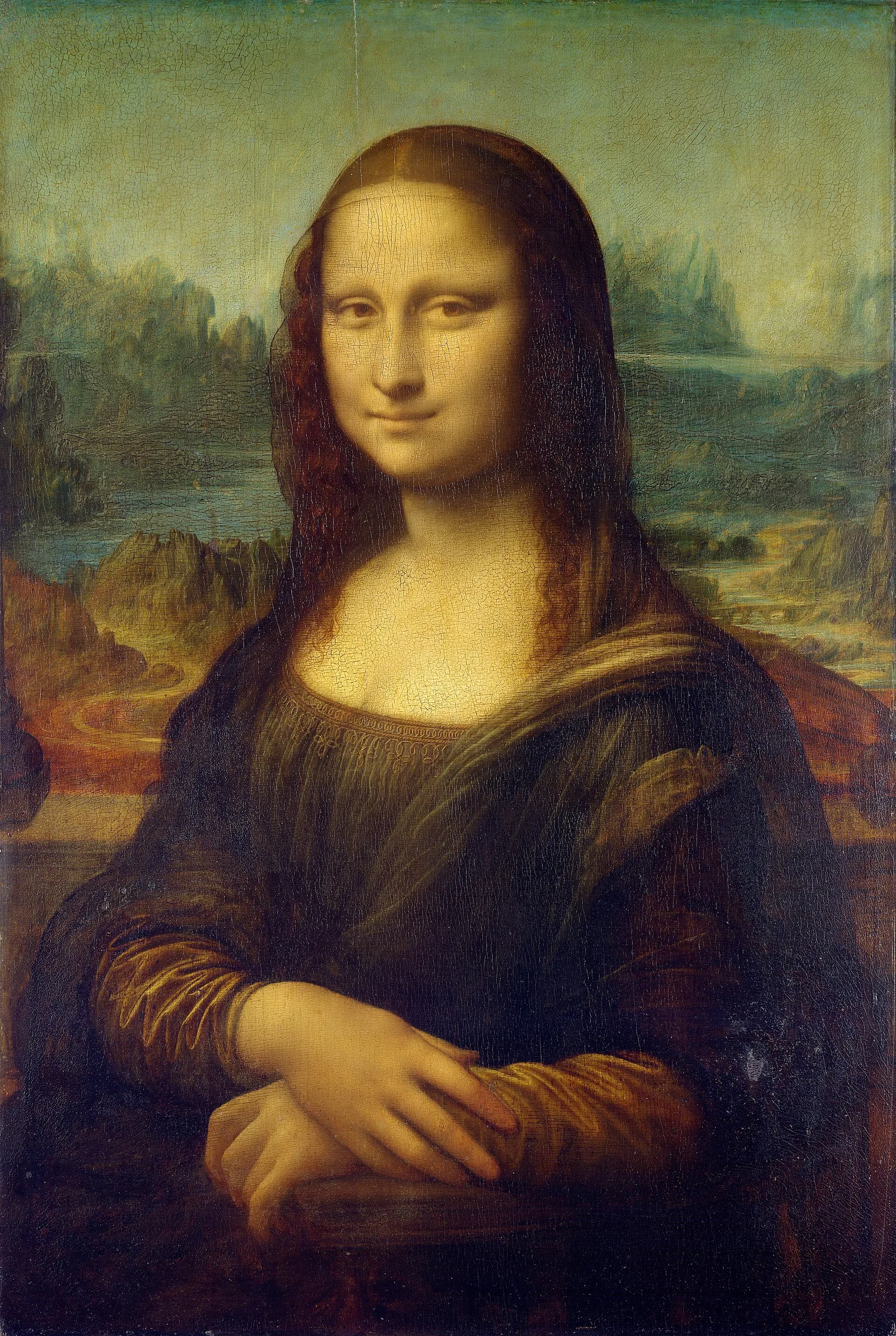 Mona Lisa (La Gioconda), óleo sobre painel de álamo de Leonardo da Vinci, c. 1503-1519 — acervo do Museu do Louvre, Paris