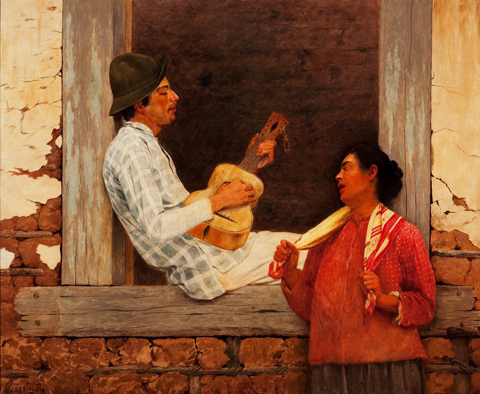 O Violeiro, óleo sobre tela de José Ferraz de Almeida Júnior, 1899 — acervo da Pinacoteca de São Paulo