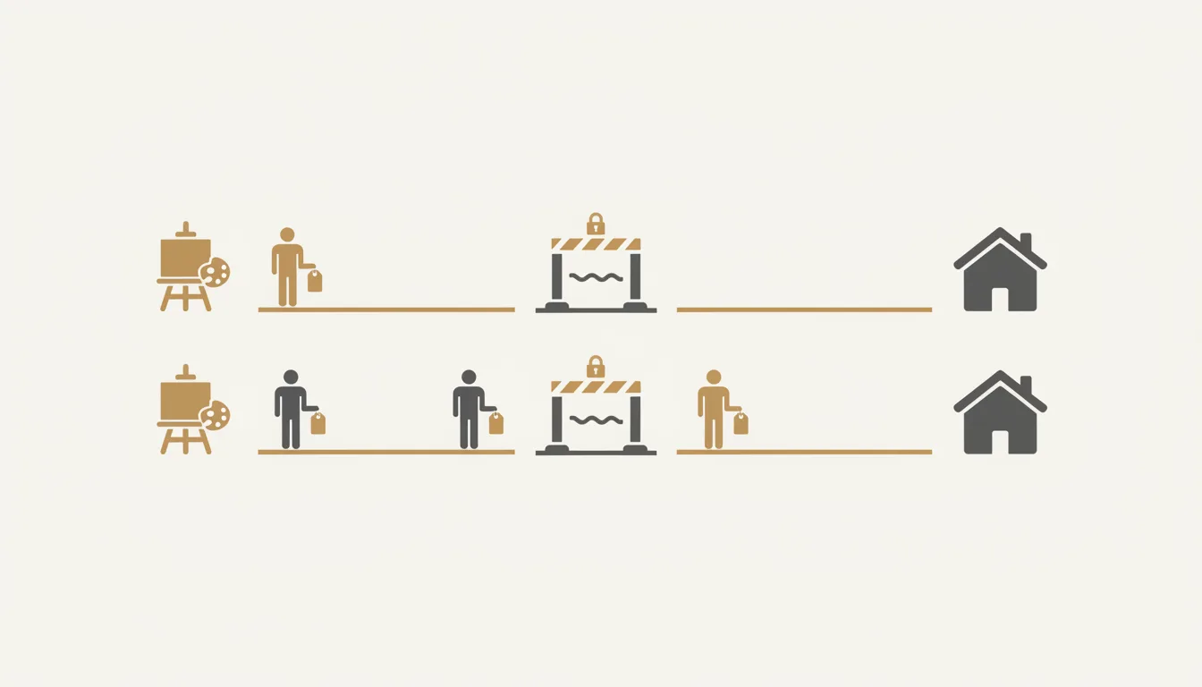 Schematic diagram comparing DDP, where the seller pays shipping and import duty through to the buyer's door, against DAP, where the buyer clears customs and pays duty at the destination