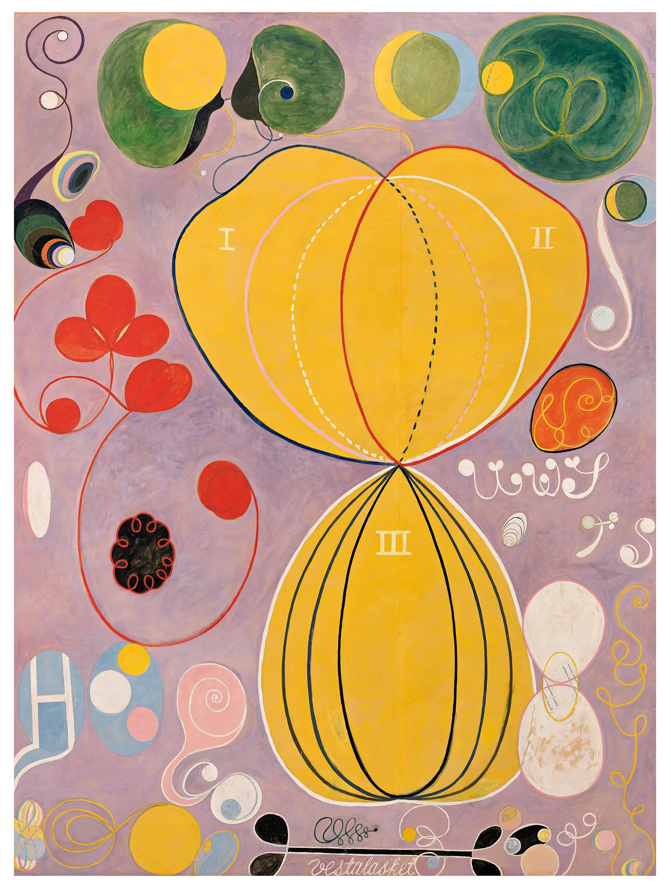 The Ten Largest, No. 7, Adulthood by Hilma af Klint, 1907, oil, tempera and paper — Moderna Museet, Stockholm (public domain)