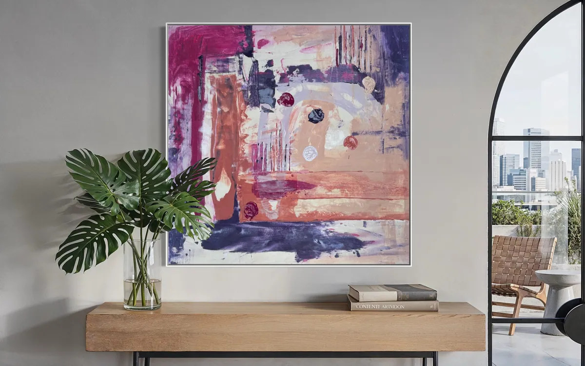 Amethyst Ground by Alyne Perfeito shown in an interior setting — digital visualization, Terra & Ether series