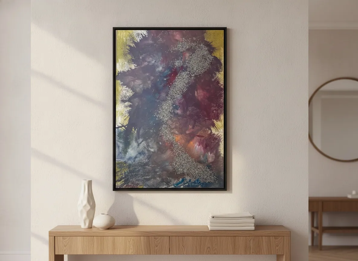 Elemental Veins by Alyne Perfeito shown in an interior setting — digital visualization, Terra & Ether series