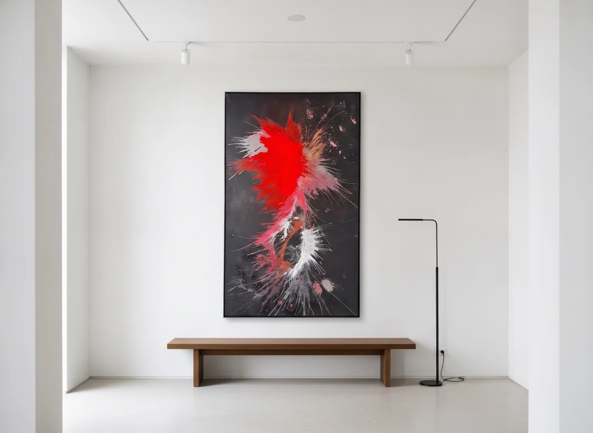 Genesis of Flame (120 x 200 cm), mixed media on canvas — Alyne Perfeito, Perfeito Studio