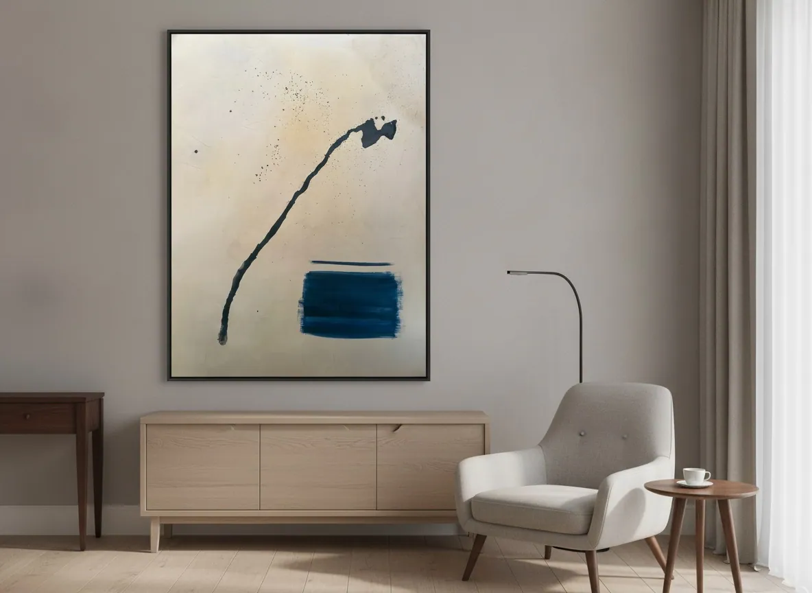 Silent Interval by Alyne Perfeito shown in an interior setting — digital visualization, Matter & Silence series