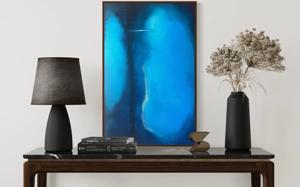 Veil of Light by Alyne Perfeito shown in an interior setting — digital visualization, Luminous Rebirth series