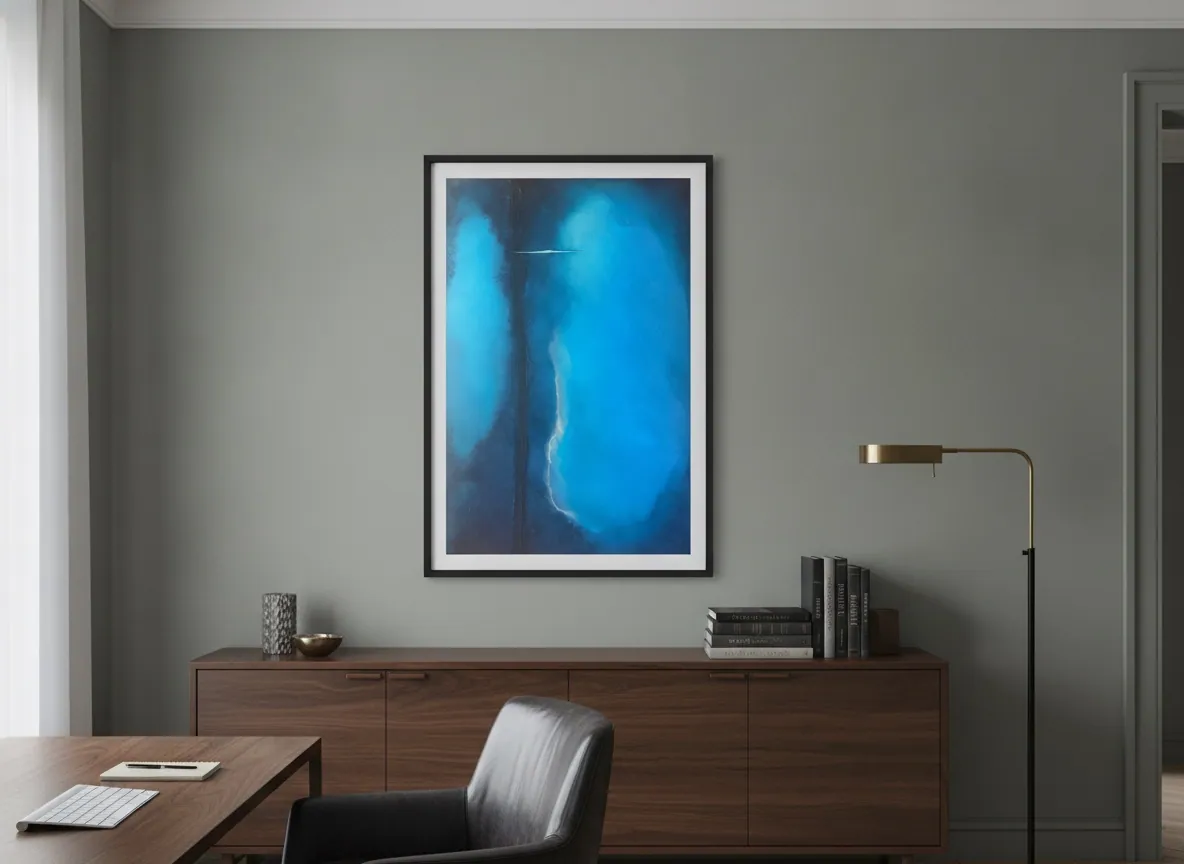 Veil of Light by Alyne Perfeito shown in an interior setting — digital visualization, Luminous Rebirth series