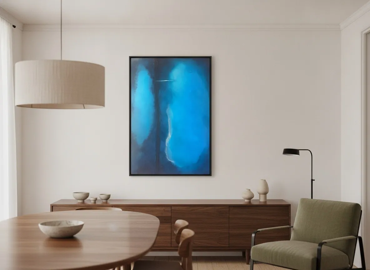 Veil of Light by Alyne Perfeito shown in an interior setting — digital visualization, Luminous Rebirth series