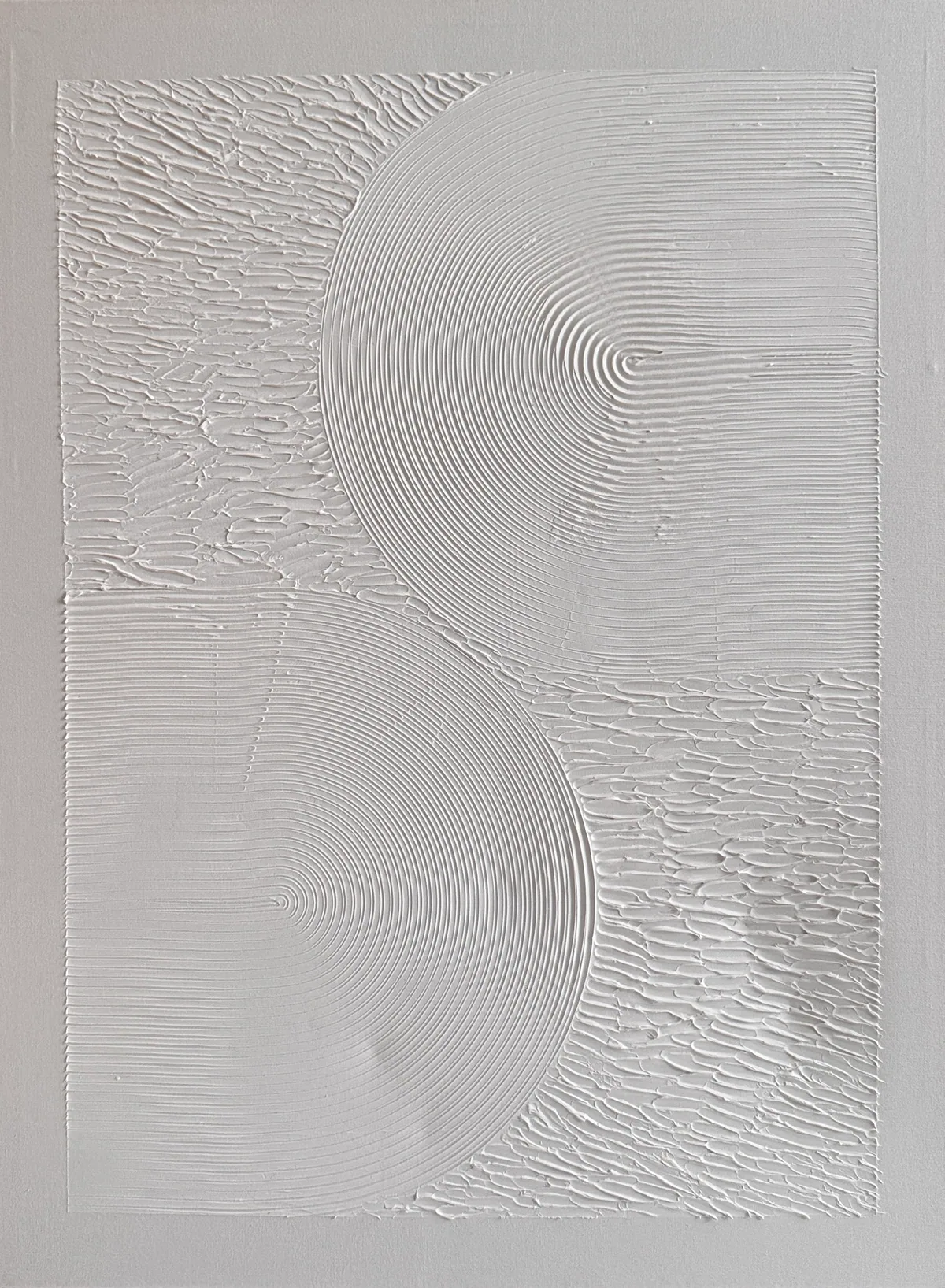 Silent Equilibrium — original mixed-media artwork by Alyne Perfeito, 60 × 80 cm (23.6 × 31.5 in), Matter & Silence series